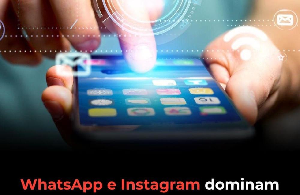 Whatsapp e Instagram dominam a atenção de donos de smartphones no Brasil.